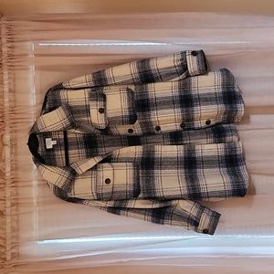 Time & Tru Blue Plaid Shacket